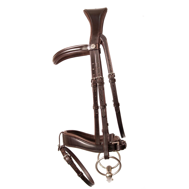 Henry James Dressage Bridle - Havana Brown-2